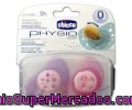 Chupete Physio Air De Caucho Y Color Rosa +0m Chicco 2 Unidades