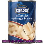 Cidacos Tallos De Espárragos Blancos Pelados Lata 250 G Neto Escurrido