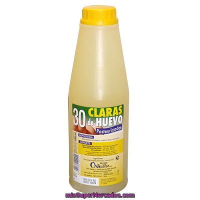 Clara Huevo Liquida Pasteurizada, Guillen, Botella 1 L