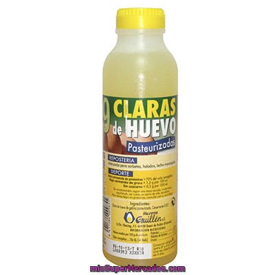Clara Huevo Liquida Pasteurizada, Guillen, Botellin 300 Cc