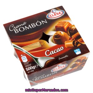 Clesa Crema Bombón De Chocolate Pack 4 Unidades 125 G