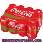 Coca-cola Clásica Sin Cafeína Mini Pack 12 Latas 15 Cl
