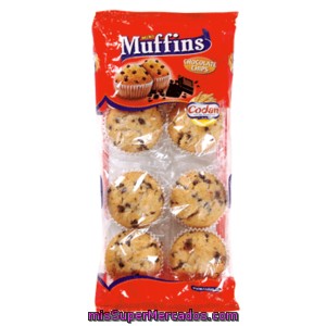 Codan Mini Muffins Chocolate Chips Paquete 240 Gr