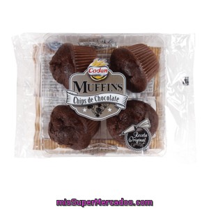 Codan Muffins De Chocolate Bolsa 4 Uds 300 Gr