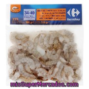 Colas De Langostino Crudas Peladas Carrefour 300 G.