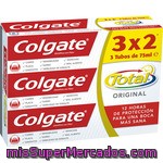 Colgate Total Pasta De Dientes Original Pack 3 Tubo 75 Ml Tubo 75 Ml