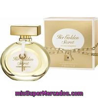 Colonia Para Mujer Golden Secret A. Banderas, Frasco 50 Ml