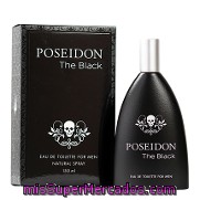 Colonia The Black En Spray Para Hombre Poseidon 150 Ml.