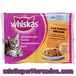 Comida Gato Pescado A La Plancha Simplemente Bueno (gelatina Con Trocitos), Whiskas, Sobre Pack 4 X 85 G  - 340 G