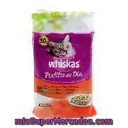 Comida Gatos Platitos Del Dia Carne Roja En Salsa Whiskas Pack 6 X50 Gr.