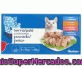 Comida Húmeda Para Gato.surtido Pescado Auchan Pack 4 Tarrinas De 100 Gramos