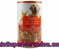 Comida Húmeda Para Perro. Paté De Buey Auchan Lata De 1220 Gramos