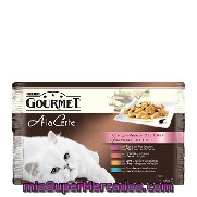 Comida Para Gatos Con Trucha Gourmet Pack 4x85 Gr.