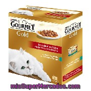 Comida Para Gatos Salmon Y Pollo Gourmet Pack 8x85 Gr.