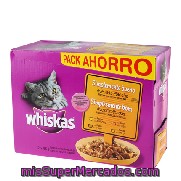 Comida Para Gatos Simplemente Bueno Sabor Aves Whiskas Pack 12 X 85 Gr.