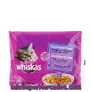 Comida Para Gatos Simplemente Bueno Sabor Pescado Whiskas Pack 4 X 85 Gr.