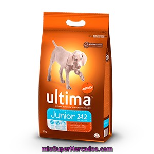 Comida Perro Junior Croqueta Pollo Y Arroz Ultima, Affinity, Paquete 3 Kg