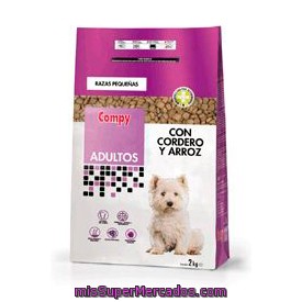 Comida Perro Razas Pequeñas Adulto Croqueta Arroz Cordero, Compy, Paquete 2 Kg