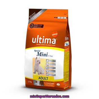 Comida Perro Razas Pequeñas Croqueta Arroz Pollo Dog Mini Ultima, Affinity, Paquete 1500 G