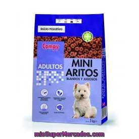 Comida Perro Razas Pequeñas Mini Aritos Blandos, Compy, Paquete 1 Kg