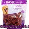 Comida Perro Snack  Tira Bacon, Bobby, Paquete 250 G