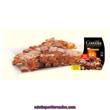 Comida Preparada Costilla Barbacoa, Hacendado, Pack 2 X 350 G - 700 G Aprox(peso Aproximado De La Unidad 700 Gr)