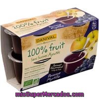 Compota De Manzana-arándanos Danival, Pack 440 G