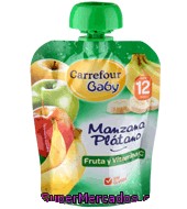 Compota Manzana Y Plátano Carrefour Baby 90 G.