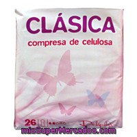 Compresa Absorcion Normal Celulosa Clasica, Deliplus, Paquete 26 U
