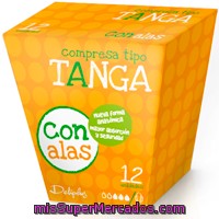 Compresa Absorcion Normal Tanga Plegada Alas, Deliplus, Paquete 12 U