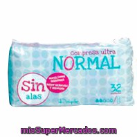 Compresa Absorcion Normal Ultra Plegada, Deliplus, Paquete 32 U