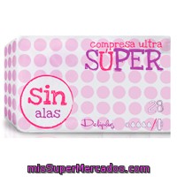 Compresa Absorcion Super Suave Ultra Plegada, Deliplus, Paquete 28 U