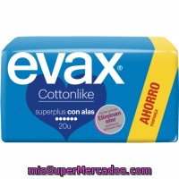 Compresa Cottonlike Superplus Con Alas Evax 20 Ud.