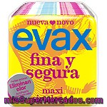 Compresa Fina Y Segura Maxi Sin Alas Evax 14 Ud.