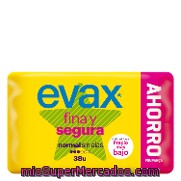 Compresa Fina Y Segura Normal Sin Alas Evax 38 Ud.