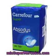 Compresas de incontinencia para hombre Absodys men Carrefour 20 ud.