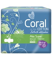 Compresas Con Alas Súper Coral 12 Ud.