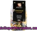 Conchiglies, Pasta De Sémola De Trigo Duro De Calidad Superior A La Tinta De Calamar, Espinacas, Acelgas Y Cúrcuma Auchan Mmm! 500 Gramos