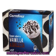 Cono De Helado De Vainilla Y Galleta Carrefour 6x70 Ml.