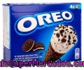 Cono De Nata Con Trocitos De Galleta Oreo 4 Unidades De 110 Mililitros