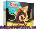 Cono Helado De Avellanas Y Salsa Chocolate Kalise 4 Unidades De 130 Mililtros