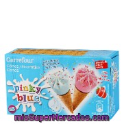 Conos Sabor Fresa Y Nube Pinky Blue Carrefour 8 Ud.