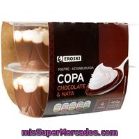 Copa De Chocolate-nata Eroski, Pack 4x115 G