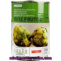 Corazón Alcachofa Al Natural 10/12 Frutos Eroski, Lata 240 G