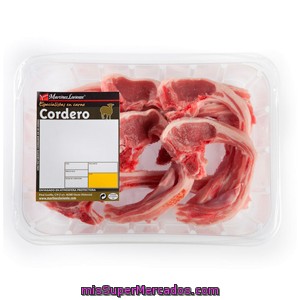 Cordero Chuletas Palo O Riñonada Fresco, Martinez Loriente, Bandeja 8/10 U - 550 G Aprox(peso Aproximado De La Unidad 550 Gr)