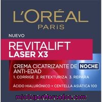 Crema Cicatrizante De Noche Láser 3 E/p L`oreal, Tarro 50 Ml