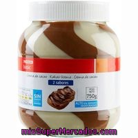 Crema De Cacao 2 Sabores Eroski Basic, Bote 750 G