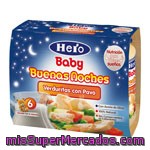 Crema De Verduritas Con Pavo Hero Baby Noches 2 Unidades De 190 Gramos