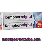 Crema Dental Fluorada Original Kemphor Pack 2x75 Ml.