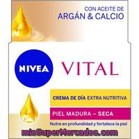 Crema Día Extra Nutritiva Con Aceite De Argan Y Calcio Nivea 50 Ml.